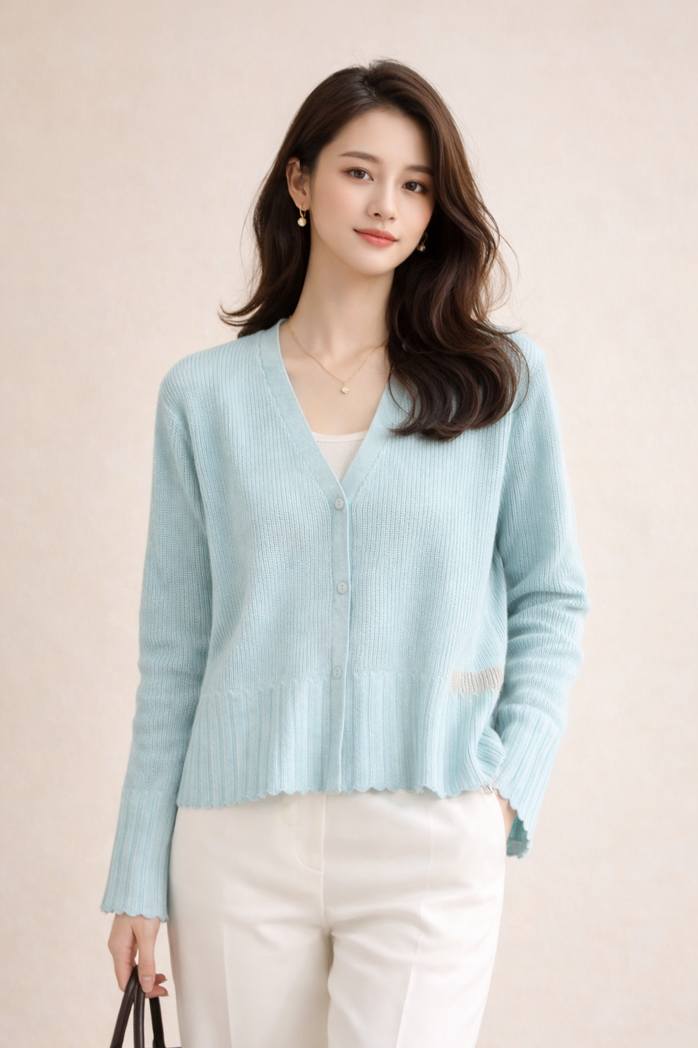 Lightweight V-Neck Knit Cardigan — AGoodFun
